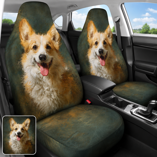 Personalized Photo Dog Seat Cover, Custom Pet Car Seat Protector, All Over Print Seat Cover THUC99