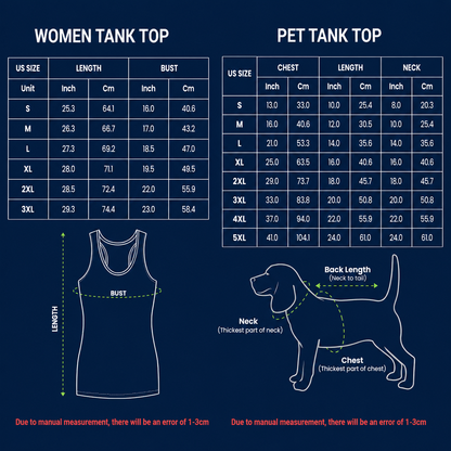 Custom Pet Photo Tank Top Set, Matching Owner and Dog Gift Outfit Gift For Women THUC99