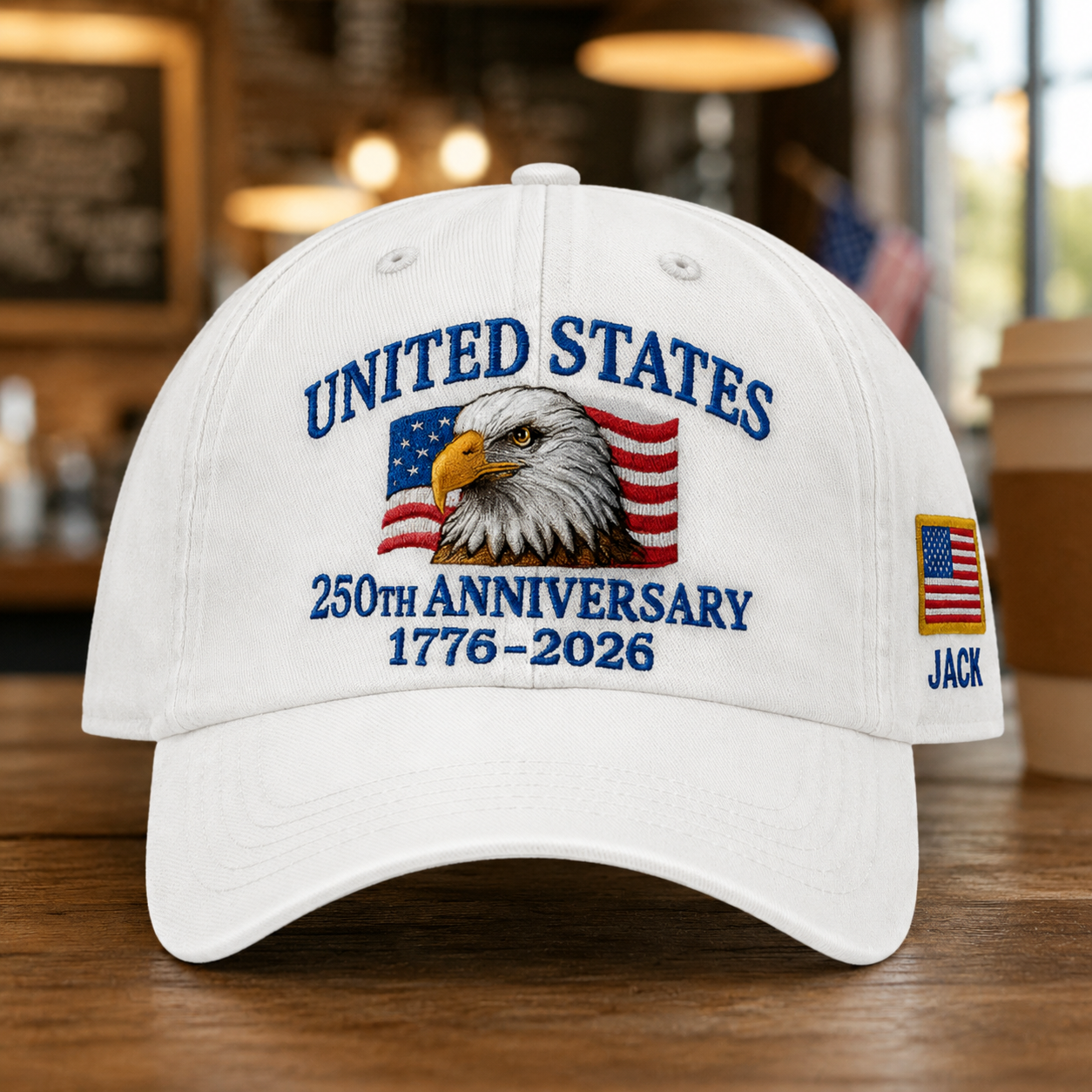USA 250th Anniversary Gift Embroidered Vintage Hat for Independence Day Celebrations THUC99
