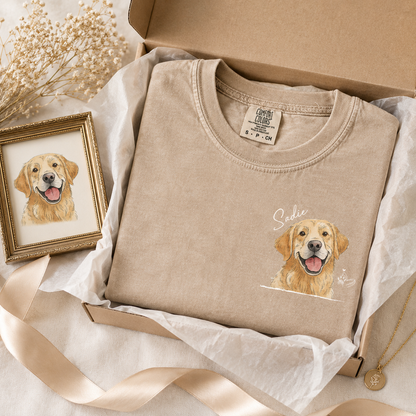 Personalized Dog Photo Unisex Wash T-Shirt, Custom Pet Shirt | Gift For Dog Lovers THUC99