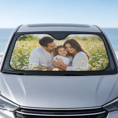 Personalized Dad Car Windshield Sun Shade, Custom Car Sun Shade for Dad, Gift For Dad TOM99