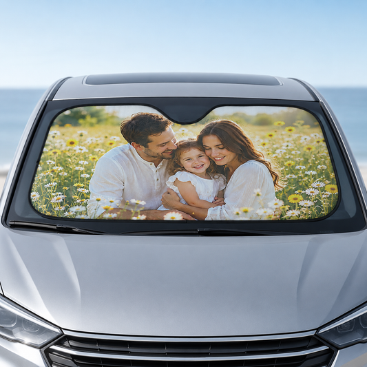 Personalized Dad Car Windshield Sun Shade, Custom Car Sun Shade for Dad, Gift For Dad TOM99