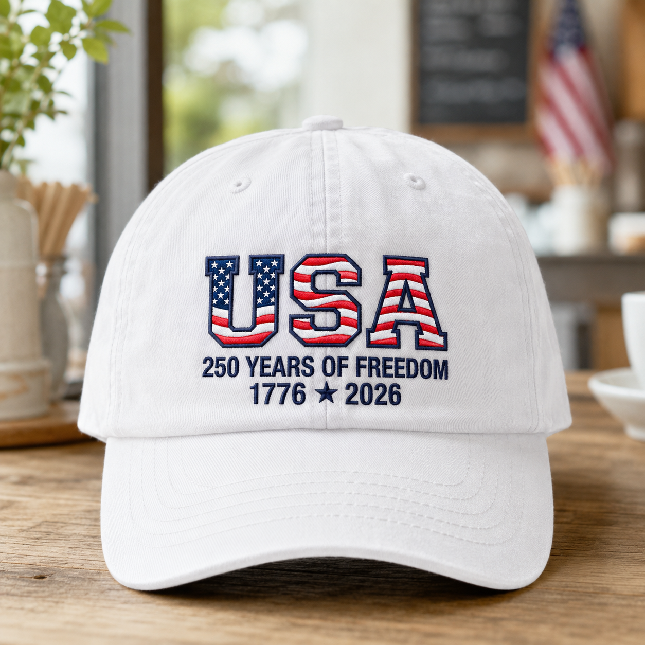 1776–2026 USA 250th Anniversary Vintage Hat Embroidered Patriotic Gift for Americans THUC99