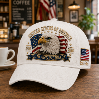 America 250 Years Embroidered Vintage Baseball Hat Semiquincentennial Patriotic Cap THUC99 (Copy)