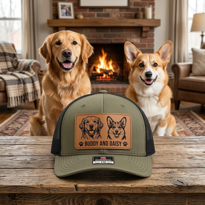 Personalized Dog Name Trucker Hat – Custom Photo Pet Name Hat | Gift For Dog Lovers THUC99