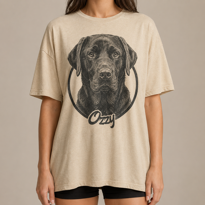 Custom Dog Picture Wash T-Shirt, Personalized Pet Owner Gift | Gift For Dog Lovers THUC99
