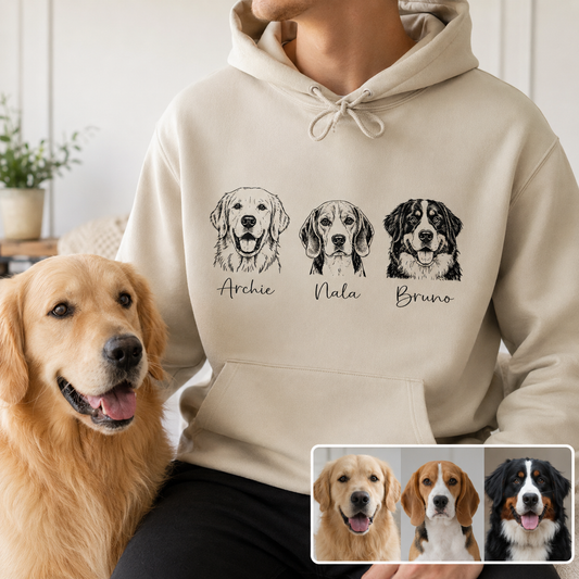 Custom Dog Face Sweatshirt Personalized Puppy Photo Hoodie Funny Gift for Pet Lovers THUC99 (Copy)