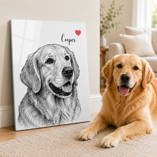 Custom Dog Metal Wall Art – Personalized Pet Portrait From Your Photo Gift For Dog Dad THUC99