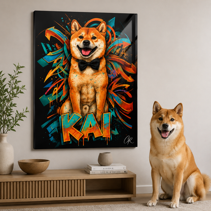Personalized Pet Metal Wall Art – Custom Dog Portrait Print Gift For Dog Cat Lover THUC99