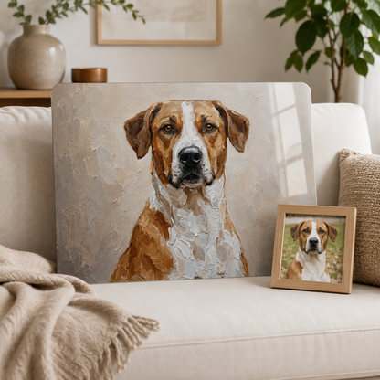 Custom Photo Dog Pet Metal Wall Art Print – Personalized Pet Portrait Gift For Dog  THUC99