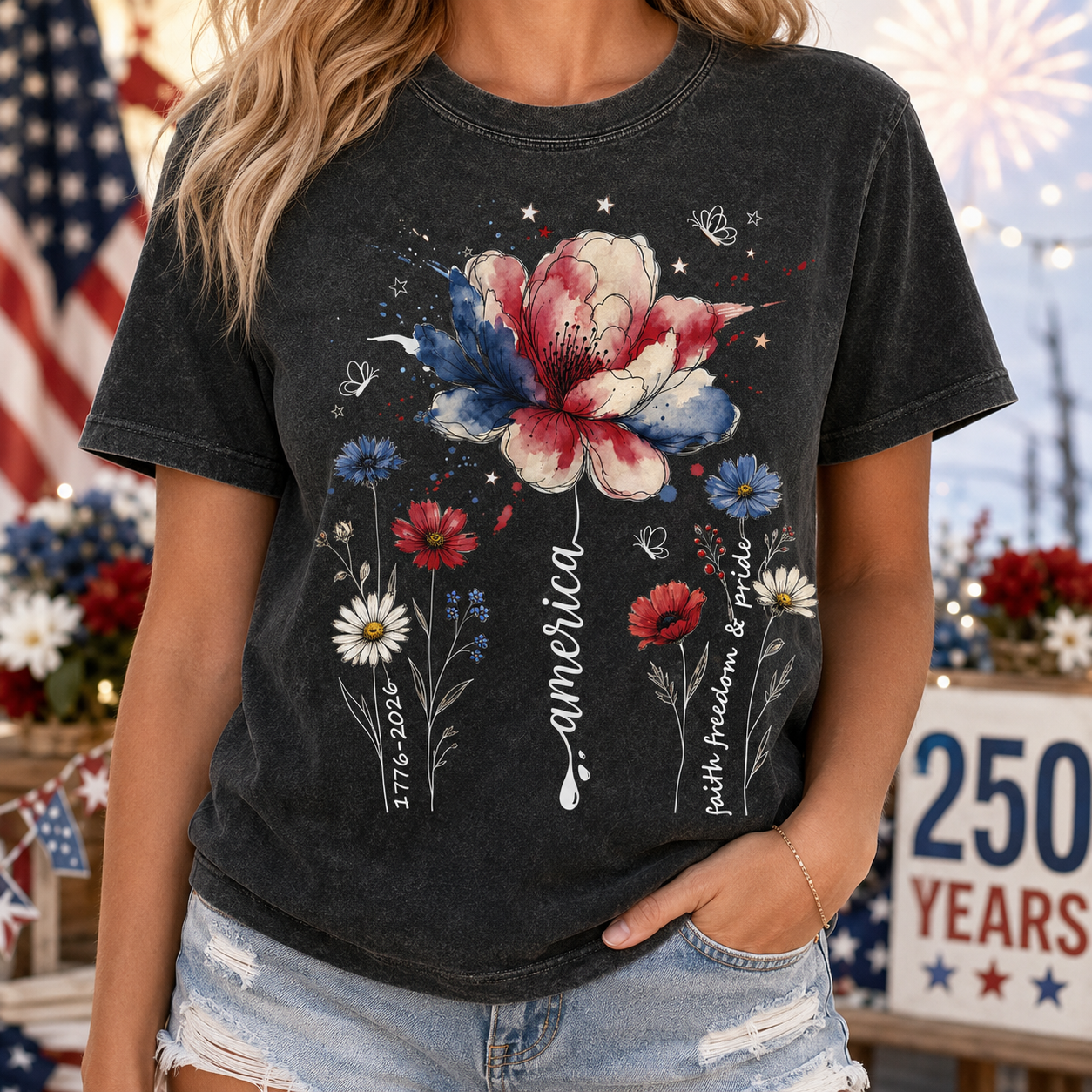 USA 250 Years Patriotic Tee, American Heritage Anniversary Unisex T-Shirt THUC99