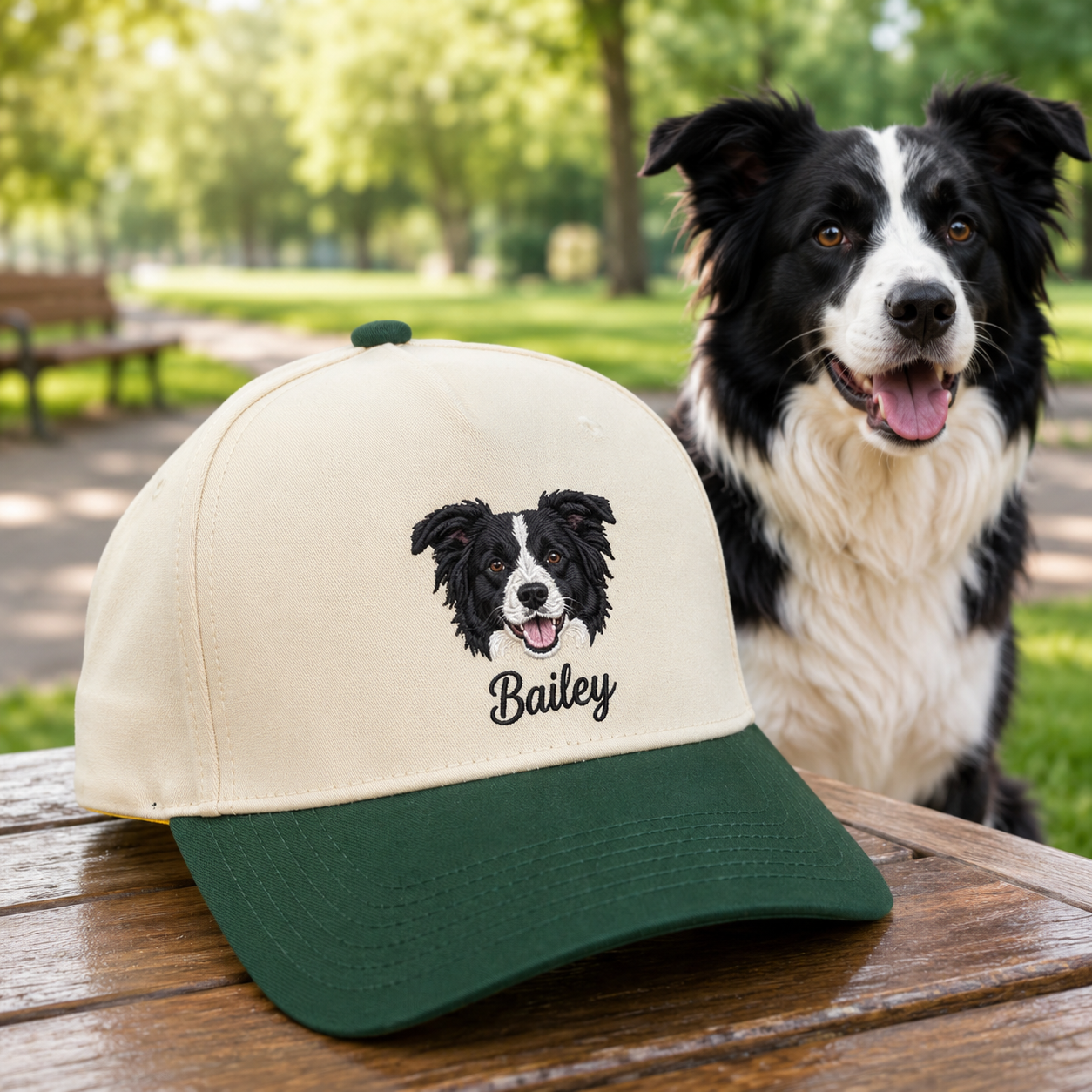 Personalized Dog Face Hat, Custom Embroidered Pet Portrait Hat, Memorial Gift THUC99