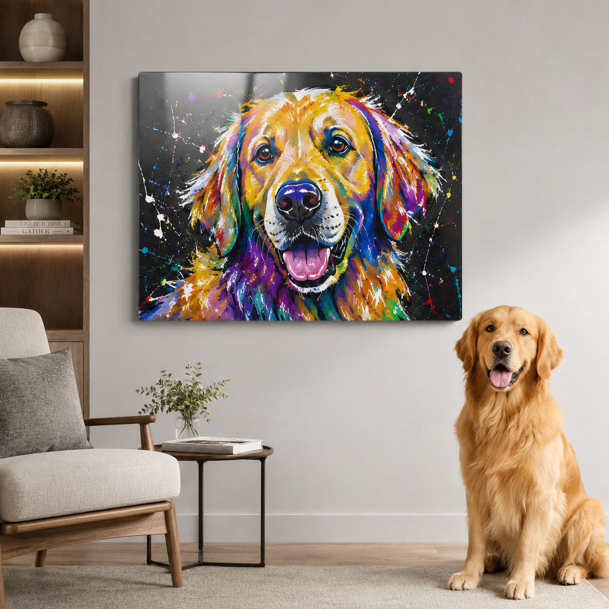 Custom Pet Metal Print – Personalized Dog Portrait Wall Decor Gift For Animal Lover THUC99