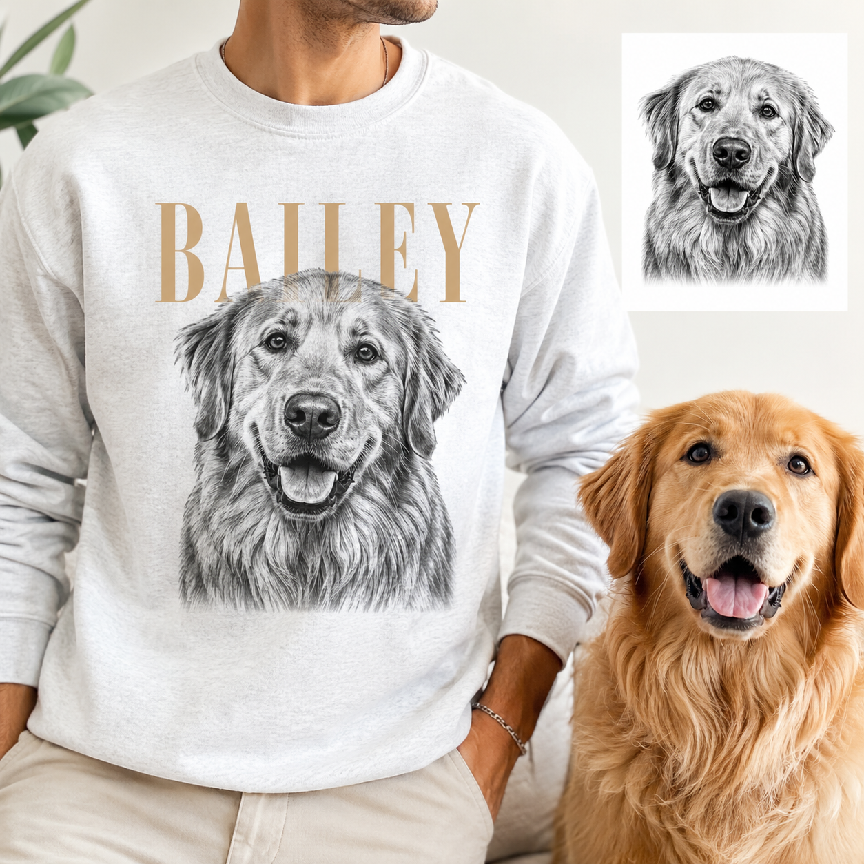 Personalized Dog Memorial Hoodie Custom Pet Photo Sweatshirt Sympathy Gift for Pet Loss THUC99
