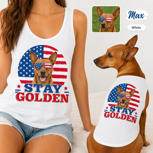 Custom Women’s Dog Mom and Pet Tank Top Set, Personalized Matching Dog Photo Shirt THUC99 (Copy)