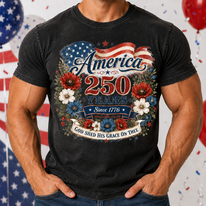 Semiquincentennial USA T-Shirt 1776–2026 Freedom Wash Shirt THUC99