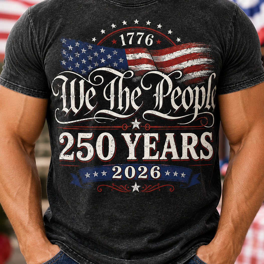 USA America 250 Years T-Shirt Patriotic Independence Day Tee THUC99