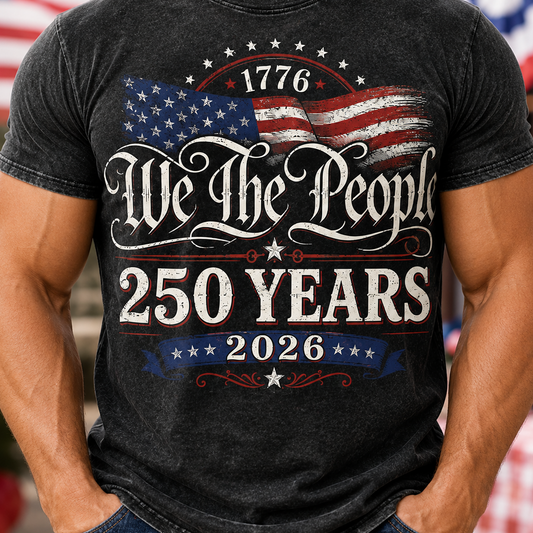 USA America 250 Years T-Shirt Patriotic Independence Day Tee THUC99