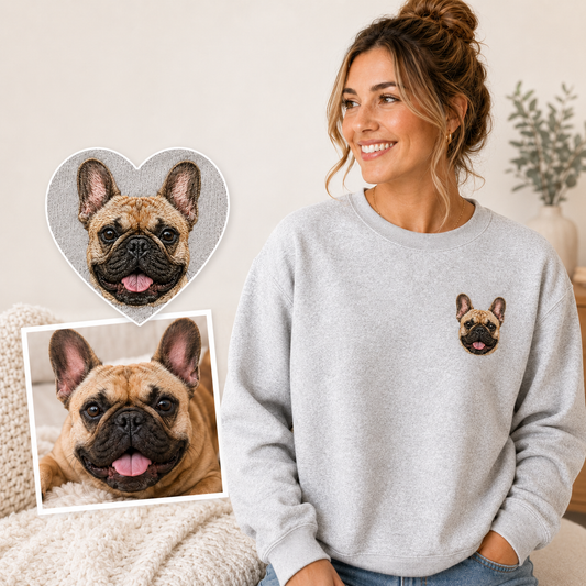 Custom Dog Embroidered Sweatshirt, Personalized Pet Memorial Hoodie THUC99