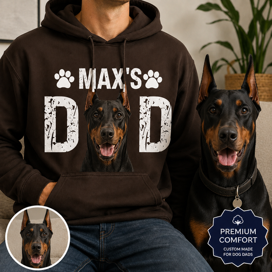 Personalized Dog Lover Hoodie Custom Pet Portrait Sweatshirt with Your Dog’s Photo THUC99