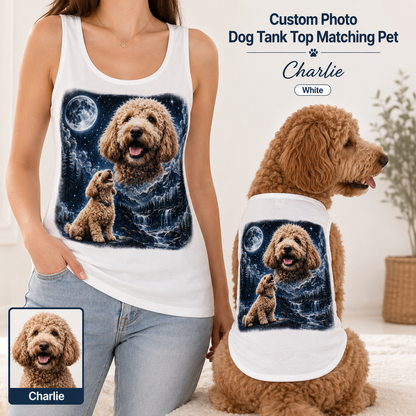 Custom Dog Tank Top and Dog Tank Top Set, Custom Photo Pet Shirt THUC99