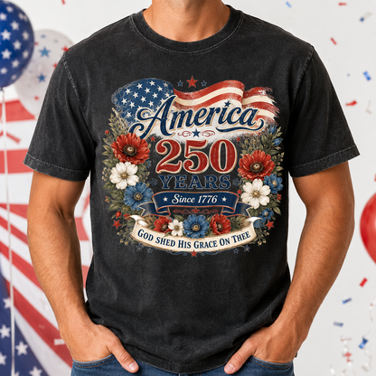 Semiquincentennial USA T-Shirt 1776–2026 Freedom Wash Shirt THUC99
