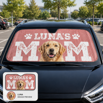 Custom Photo Dog Auto Sunshade, Personalized Pet Car Window Shade Cover THUC99