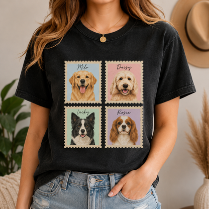 Custom Dog Memorial Wash T-Shirt, Personalized Pet Photo Shirt | Gift For Dog Lovers THUC99