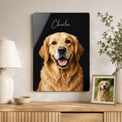 Personalized Dog Metal Wall Art – Custom Pet Portrait From Photo Gift For Dog Mom THUC99