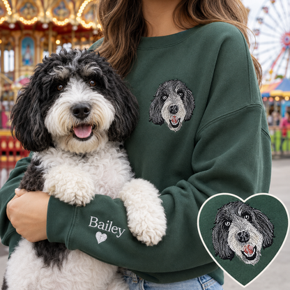 Custom Dog Lover Sweatshirt, Personalized Pet Embroidery Hoodie THUC99