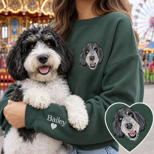 Custom Dog Lover Sweatshirt, Personalized Pet Embroidery Hoodie THUC99
