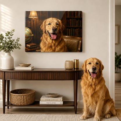 Custom Dog Portrait Metal Wall Art – Personalized Photo Pet Print Gift For Pet Lover THUC99