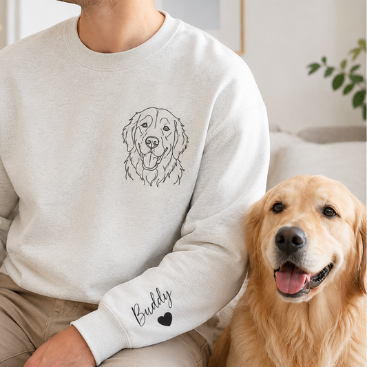 Custom Dog Face Hoodie Personalized Pet Lover Sweatshirt with Your Favorite Dog Picture THUC99