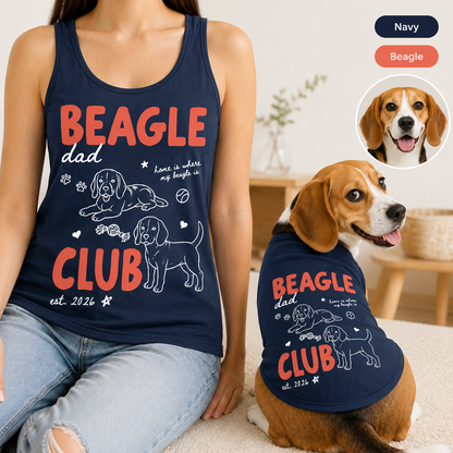 Custom Dog Photo Women’s Summer Tank Top and Pet Tank Top Matching Set THUC99