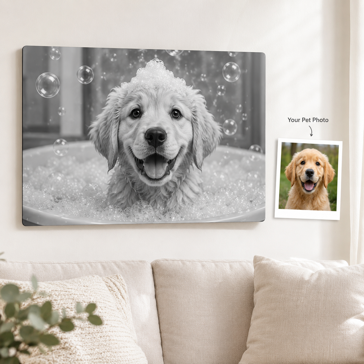 Personalized Cat Portrait Wall Decor – Custom Pet Photo Metal Print Gift For Cat Mom THUC99