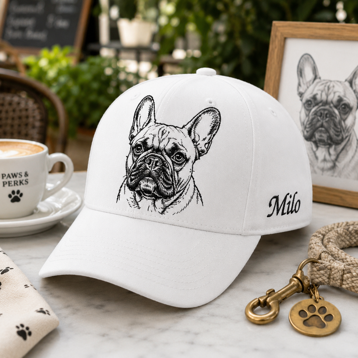 Custom Dog Memorial Hat, Embroidered Pet Face Hat, Personalized Dog Dad Gift THUC99