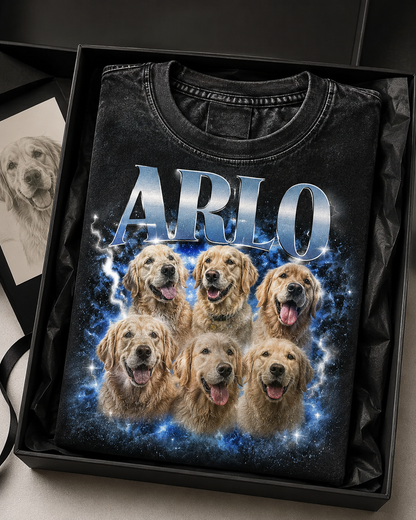 Custom Dog Photo Unisex Wash Shirt, Personalized Pet Lover T-Shirt | Dog Mom Gift THUC99