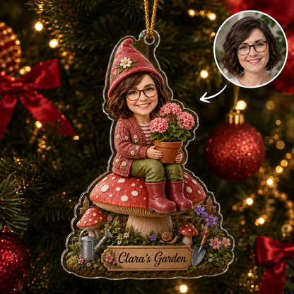 Custom Gardening Photo Garden Gnome Acrylic