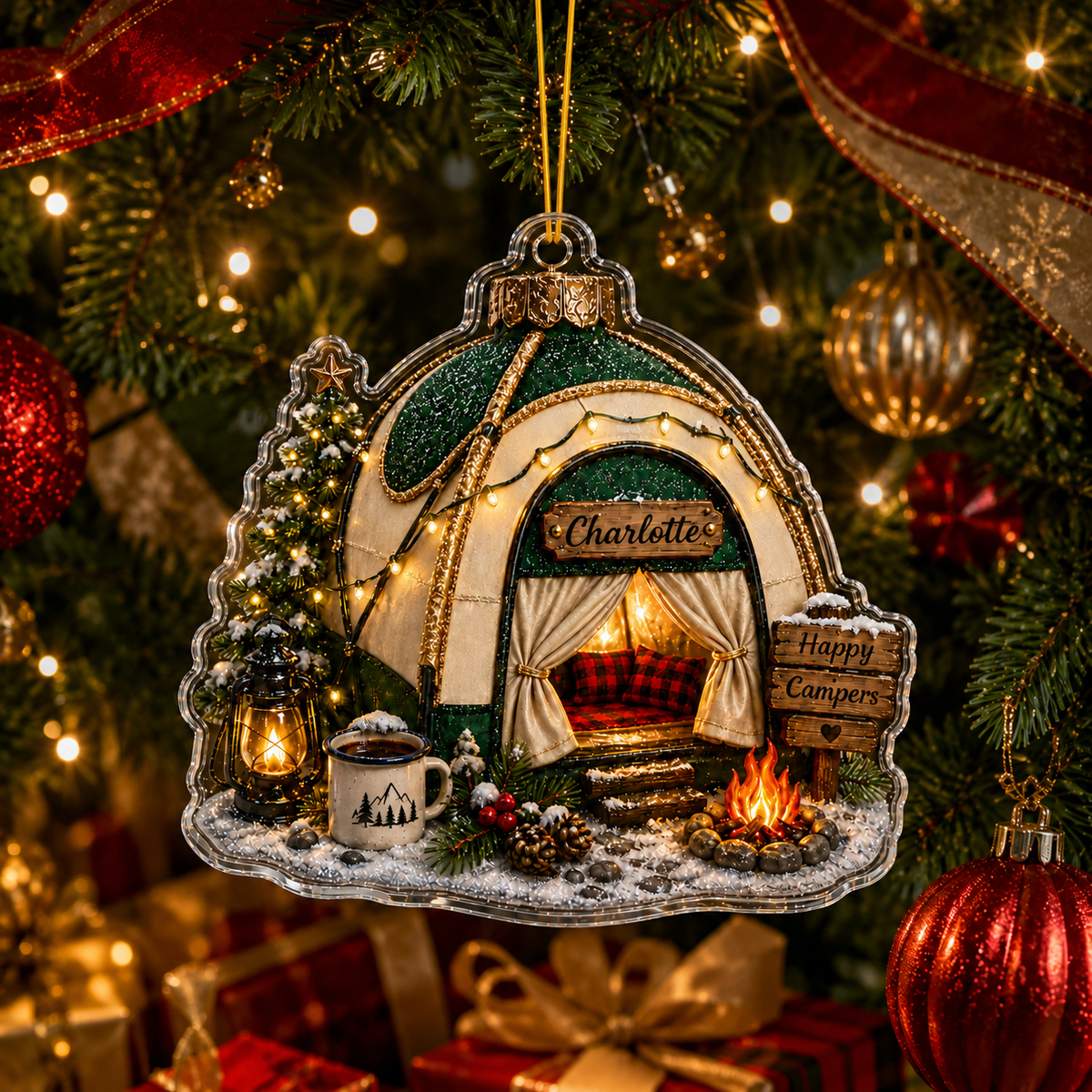 Camping Personalize Acrylic Twinkle Camp