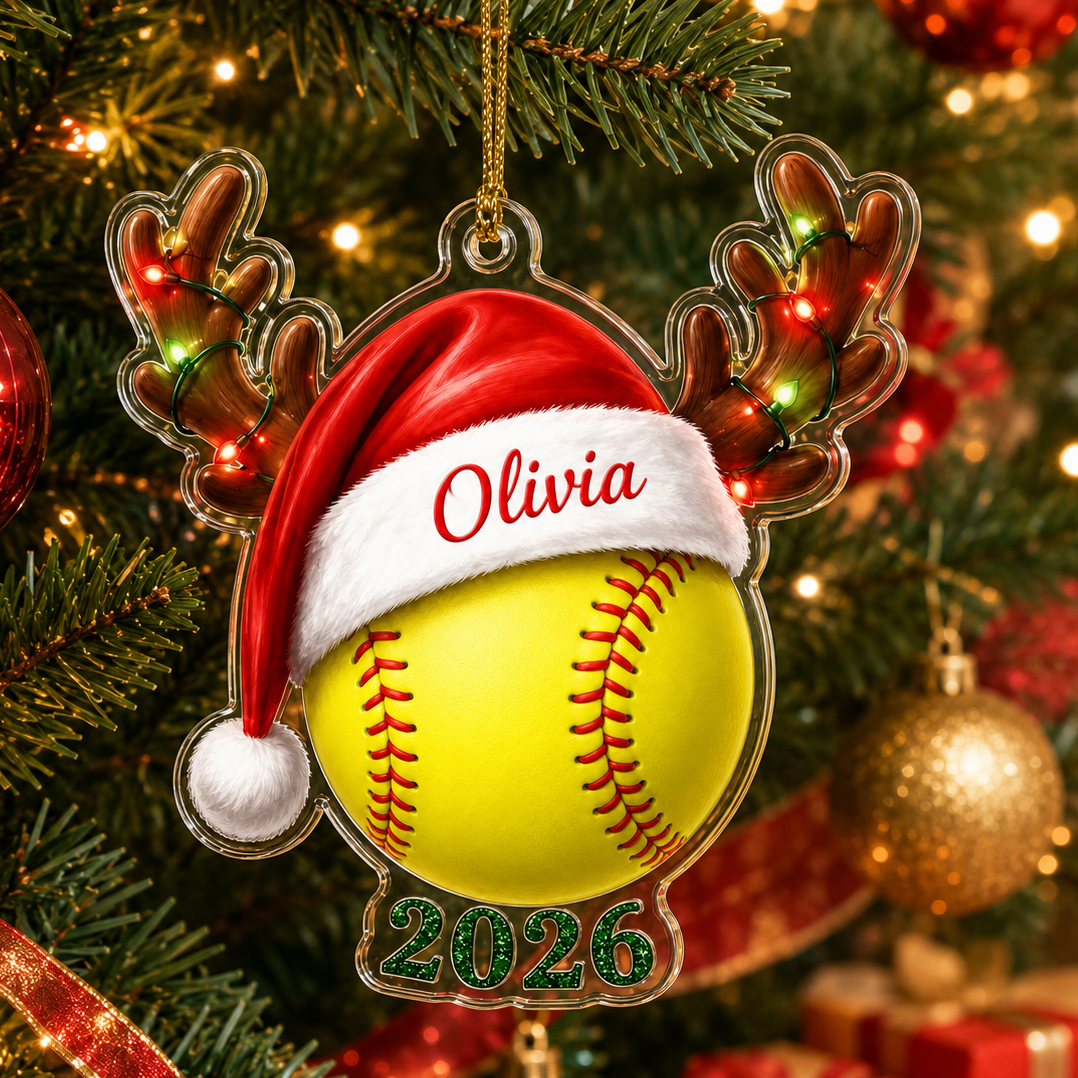 Christmas Sports 2026 Softball Acrylic