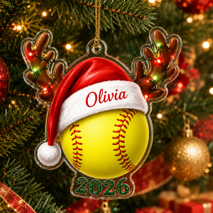 Christmas Sports 2026 Softball Acrylic