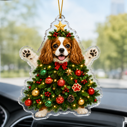 Dog Santa Tree Cavalier King Charles Spaniel