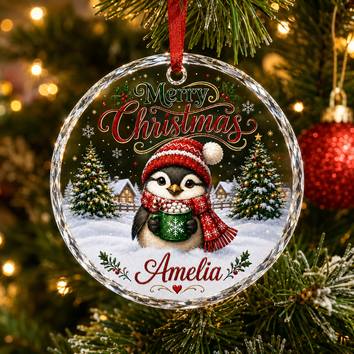 Christmas Glass Animal Bird