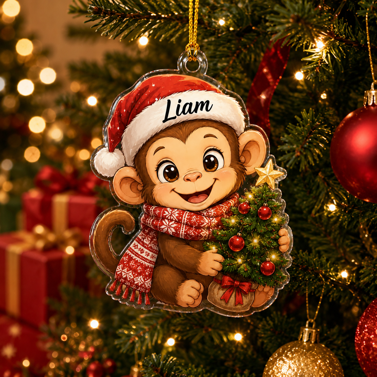 Animal Chrismas Monkey