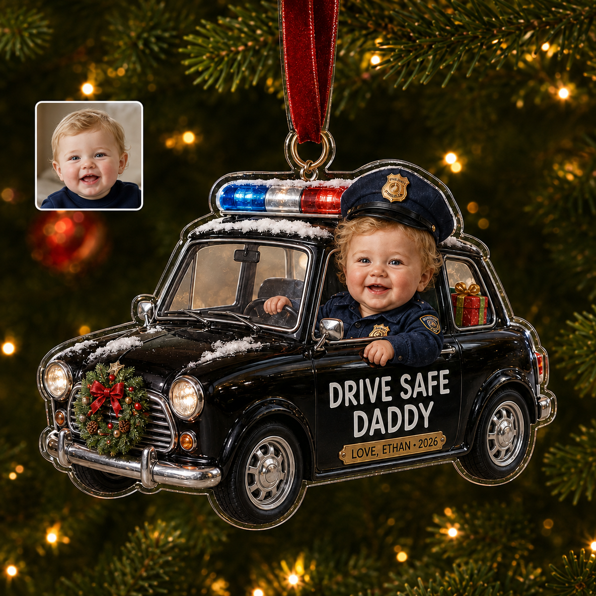 Photo Baby Police Car