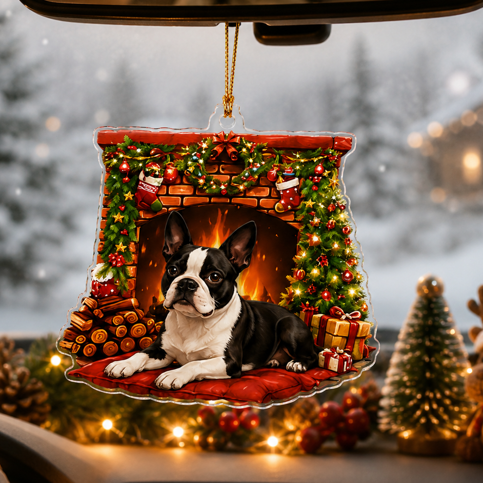 Dog Christmas Tree Boston Terrier