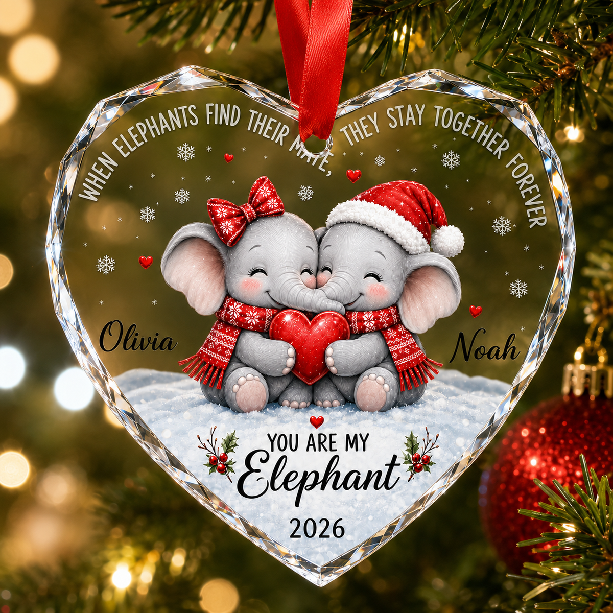 Custom Animal Couple Elephant