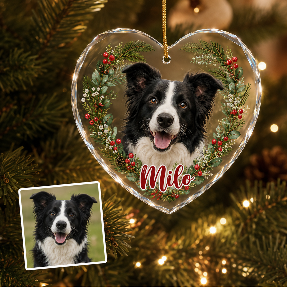 Custom Photo Dog Xmas Style 8