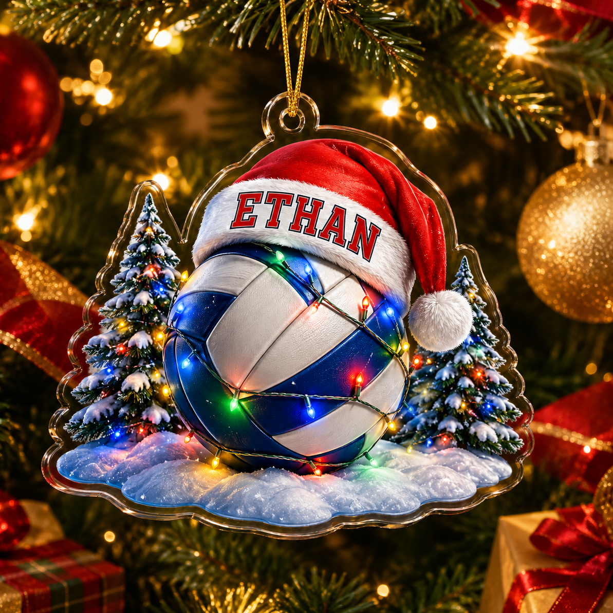 Custom Sports Christmas Acrylic - Volleyball