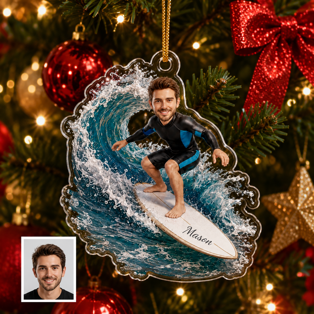 Surfing Personalize Acrylic Boy